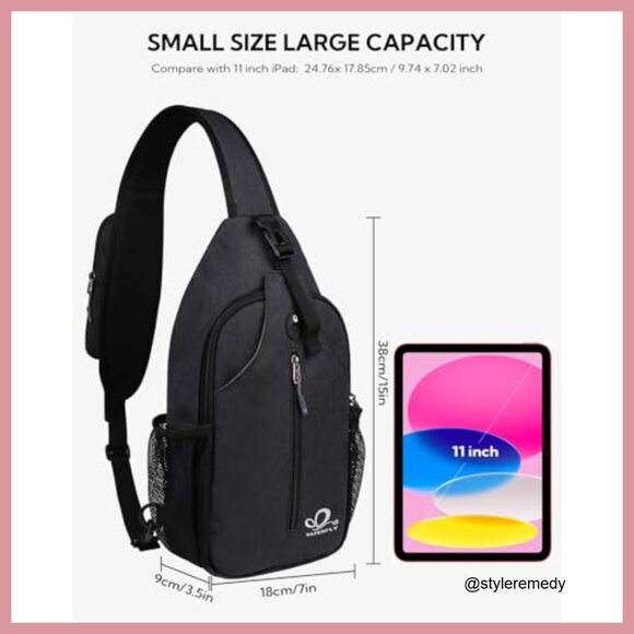 Water Resistant Polyester Crossbody Sling Backpack Daypack  display picture 1